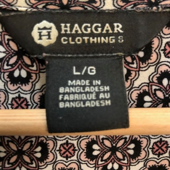 Haggar Women's Large Silky Button Down Blouse - Picture 5 of 7